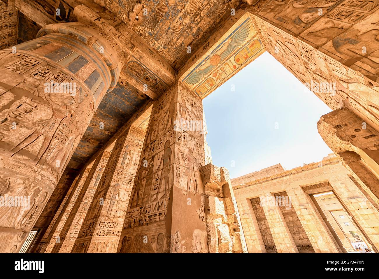 The Temple of Ramesses III in Luxor, Egypt Stock Photo