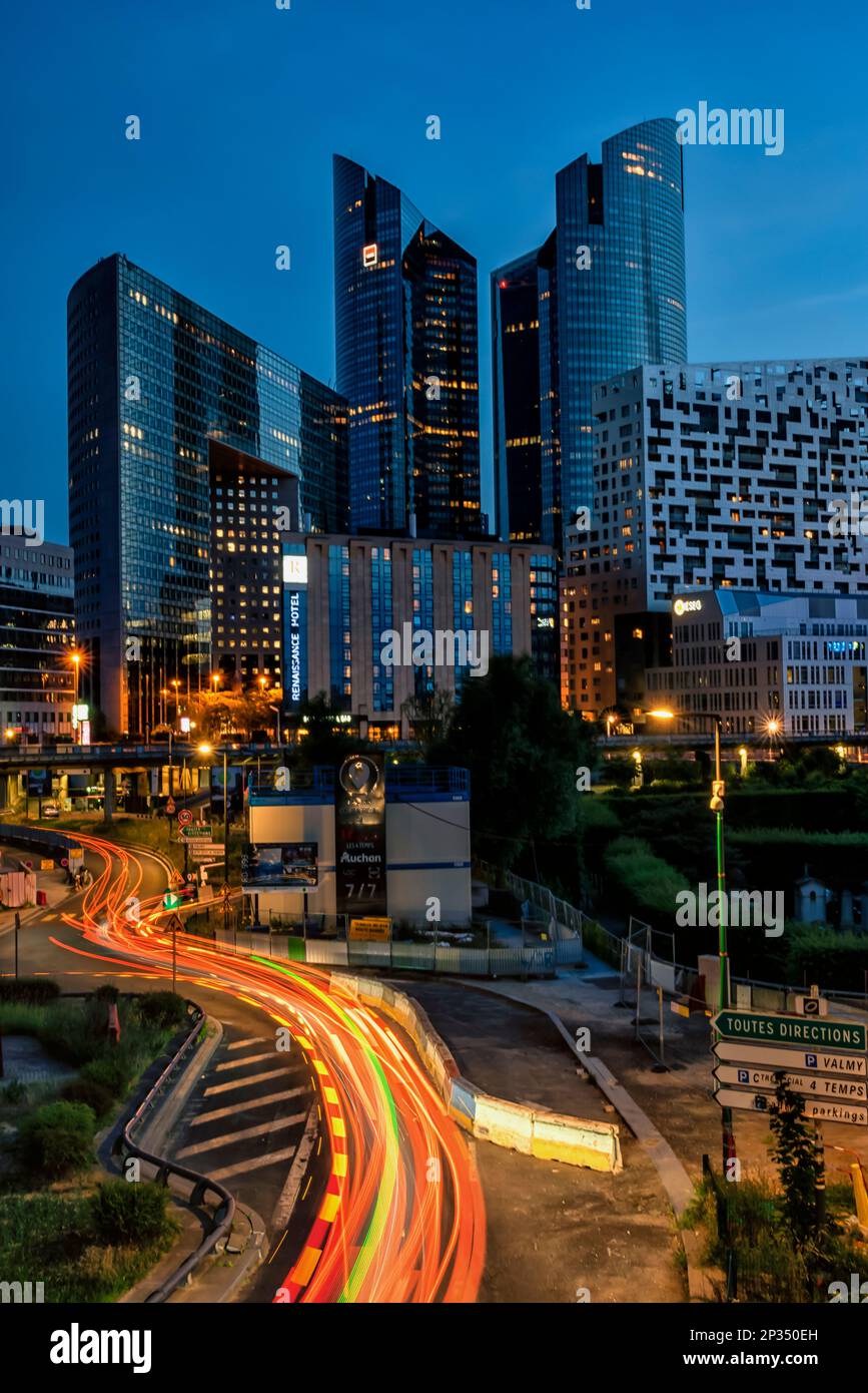 Architecture in La Defense, the business district in Paris, France Stock Photo