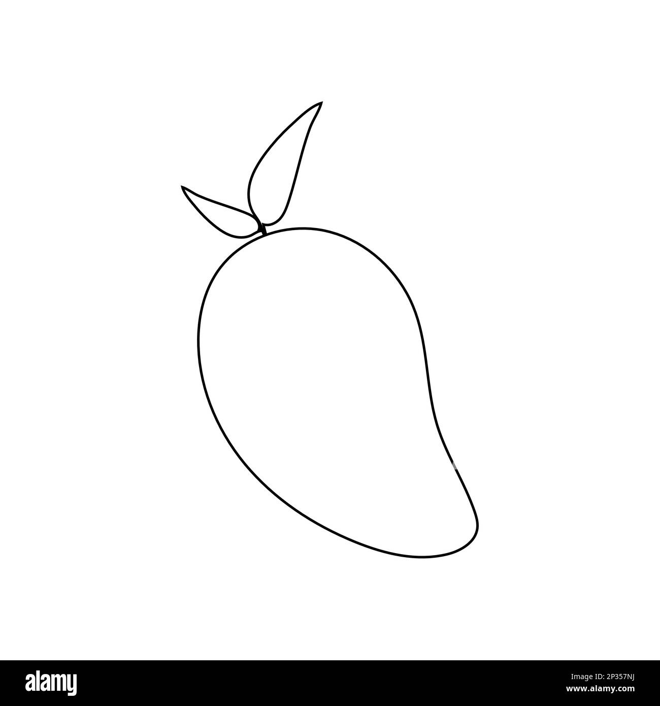 Mango fruit vector icon. Mango in flat style. Vector illustration of