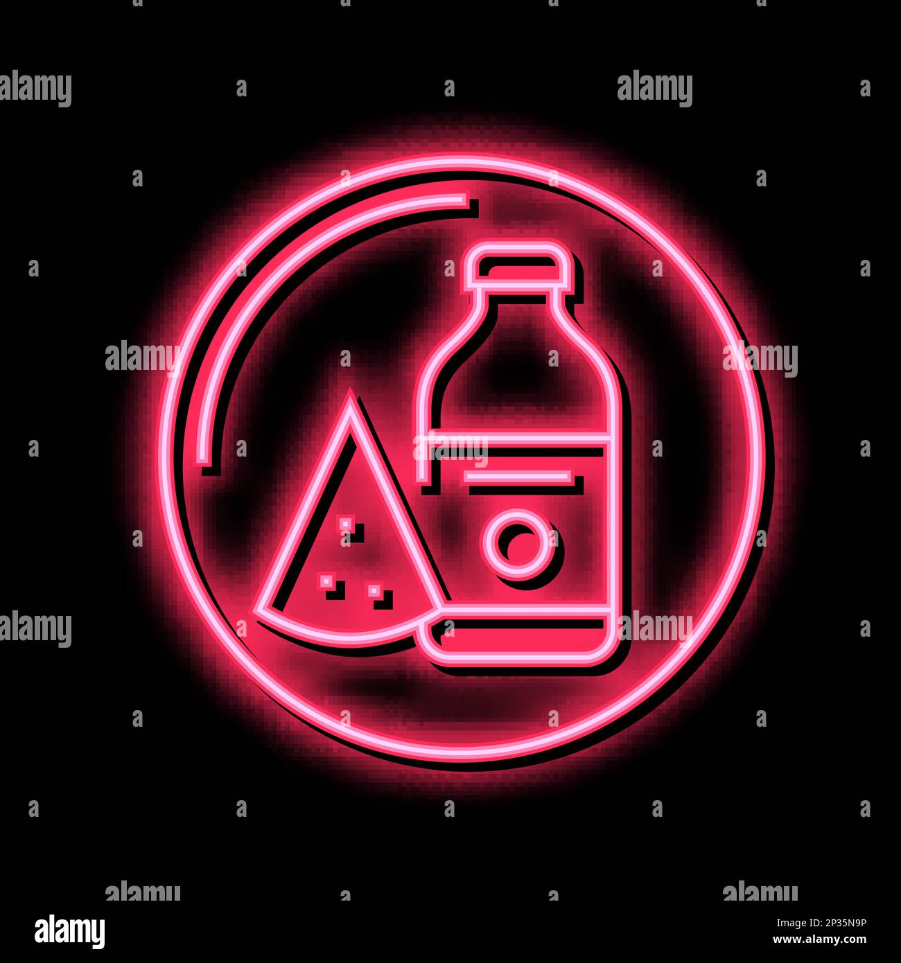 dairy department store neon glow icon illustration Stock Vector Image ...