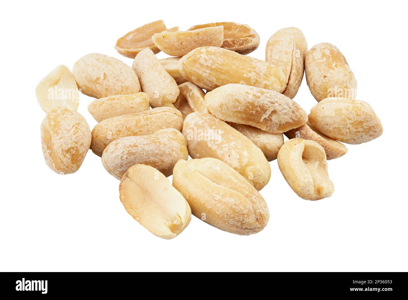 Peanut without shell. Isolated on white background. File contains
