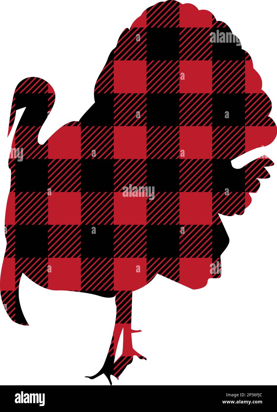 Plaid turkey Animal Vector illustration set. two layers. Animal