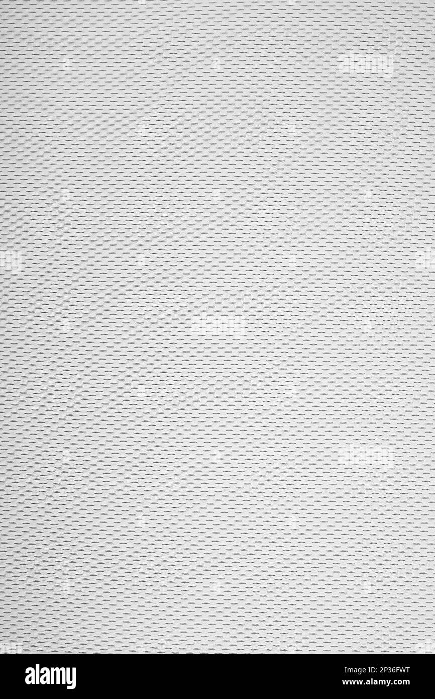 close-up of white or off-white textile fabric with subtle pattern, background texture Stock Photo