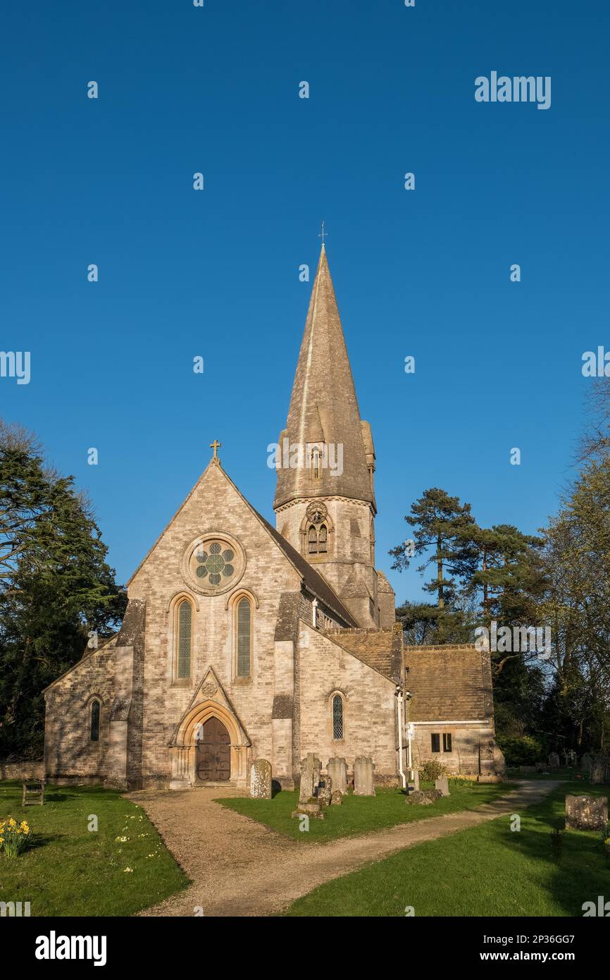 St Michael and All Angels Church in Leafield Stock Photo
