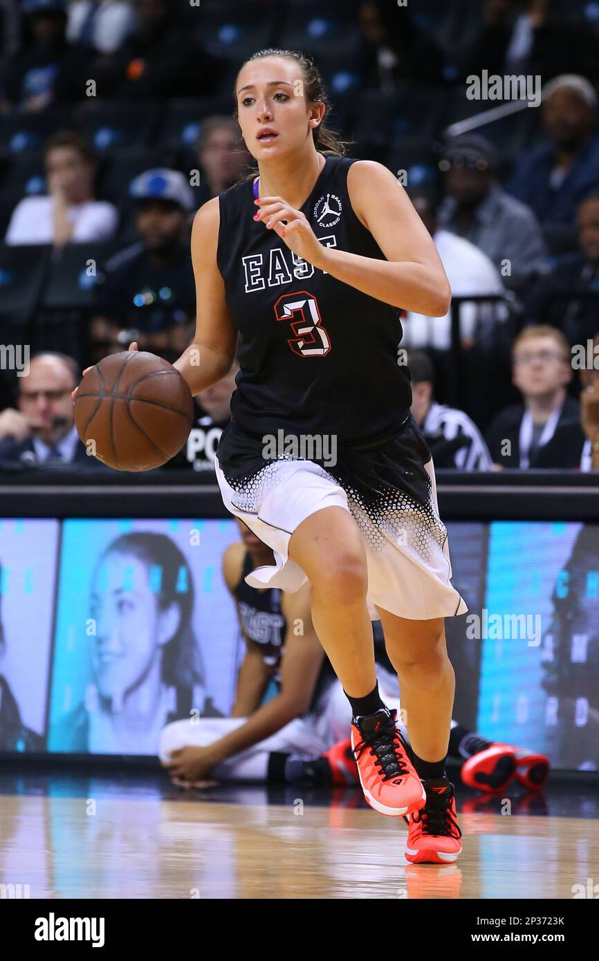 17 APR 2015 Jordan Brand Classic East Team guard Marina Mabrey 3 during the second half the game between the Jordan Brand Classic West Girls Team and the Jordan Brand Classic East