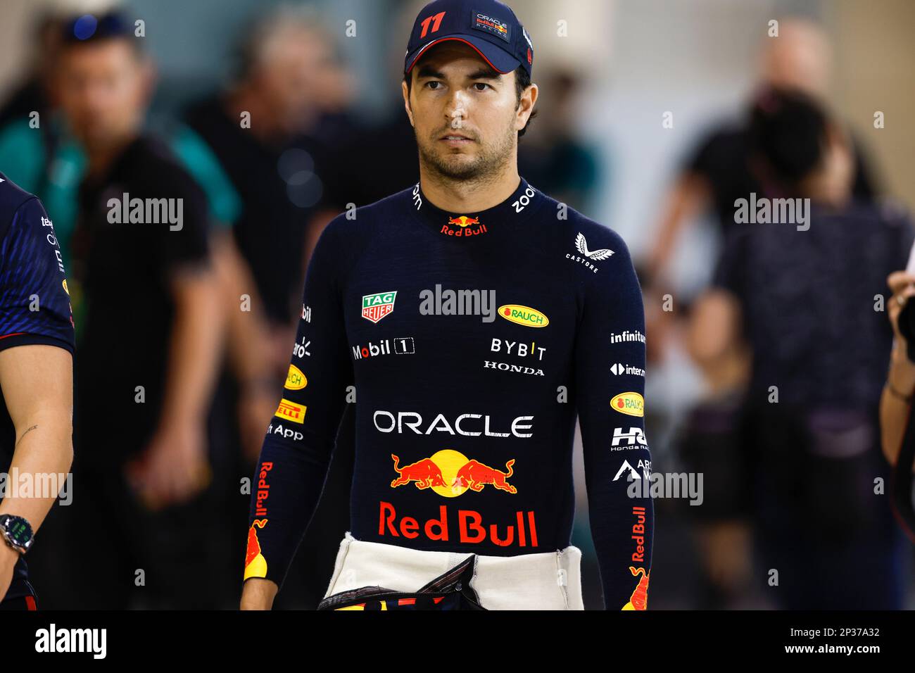 PEREZ Sergio (mex), Red Bull Racing RB19, portrait during the Formula 1 Gulf Air Bahrain Grand Prix 2023, 1st round of the 2023 FIA Formula One World Championship from March 2 to 5, 2023 on the Bahrain International Circuit, in Sakhir, Bahrain - Photo DPPI Stock Photo