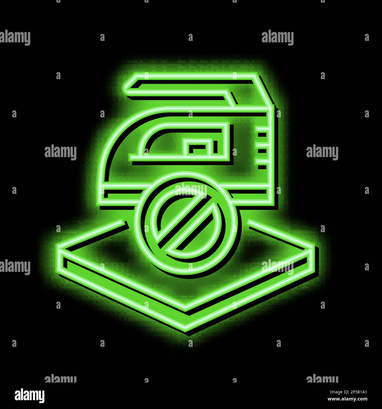 do not iron fabrics properties neon glow icon illustration Stock Vector ...