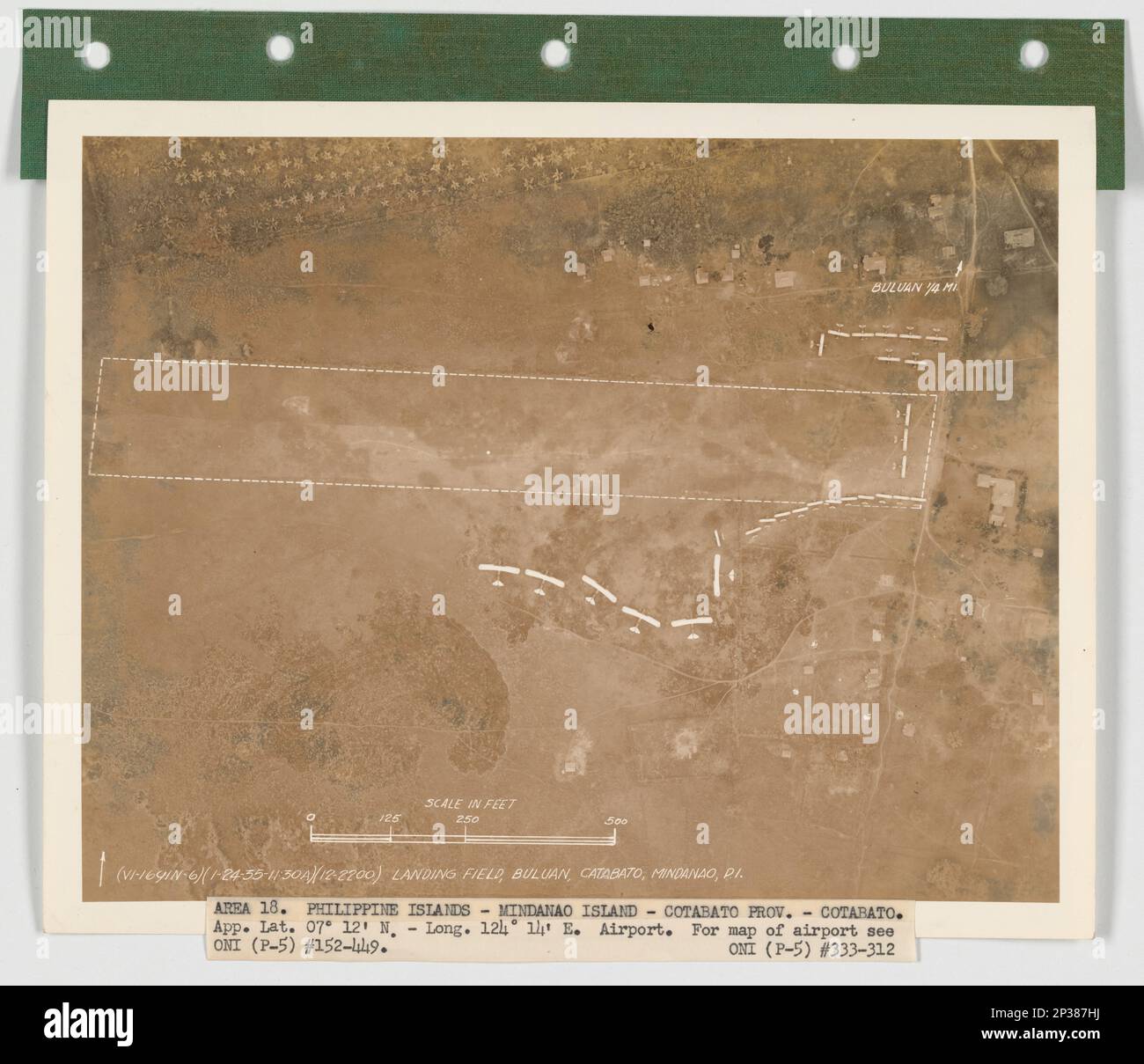 Landing Fields - Philippines - Cotabato, Aerial Photograph. Stock Photo