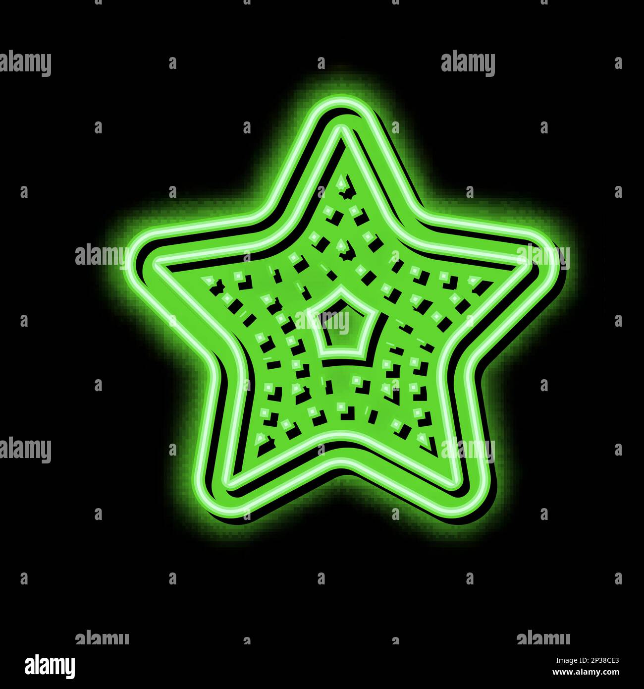 star ocean neon glow icon illustration Stock Vector