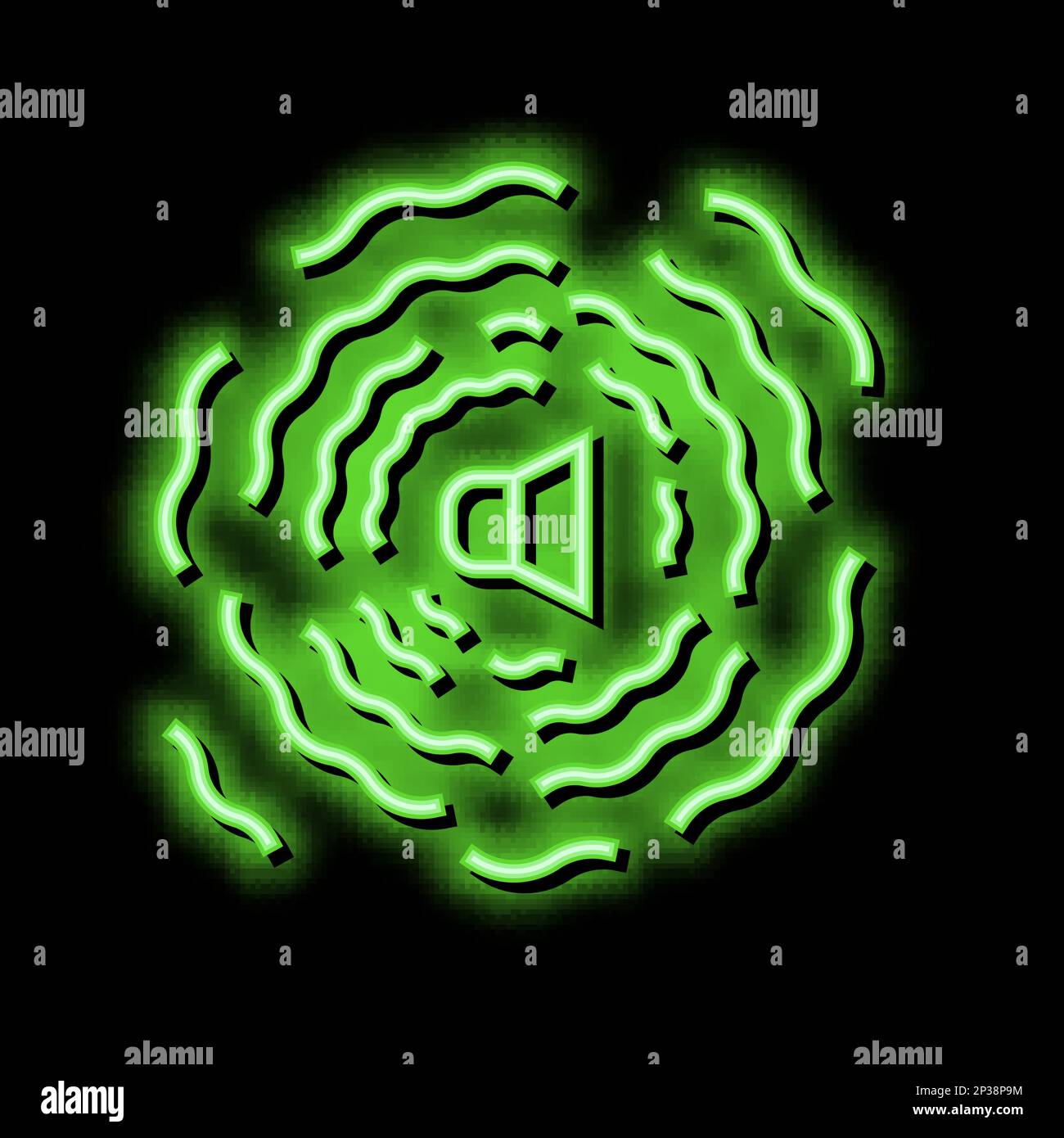 music wave neon glow icon illustration Stock Vector Image & Art - Alamy