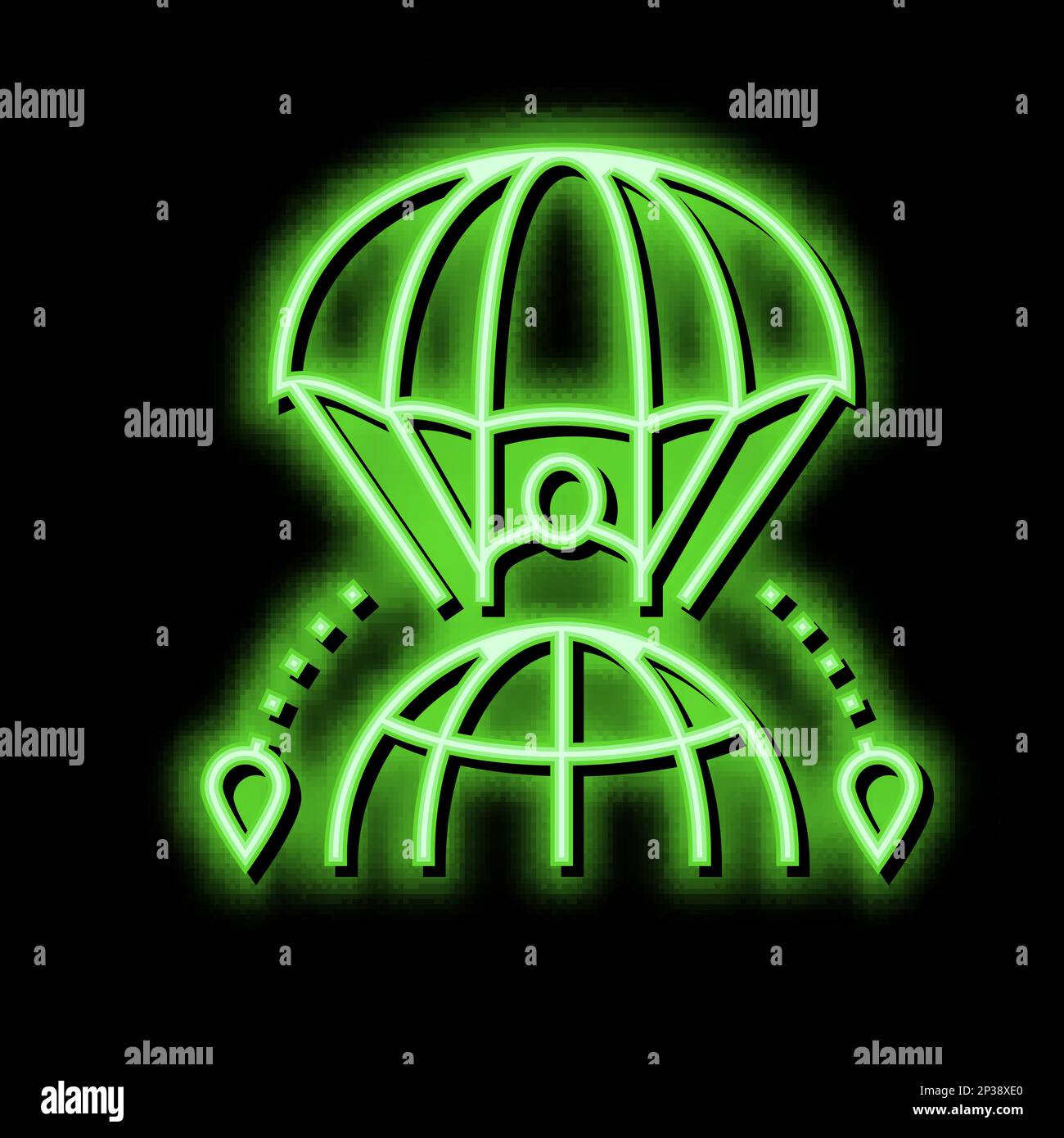 air sport tourism neon glow icon illustration Stock Vector Image & Art