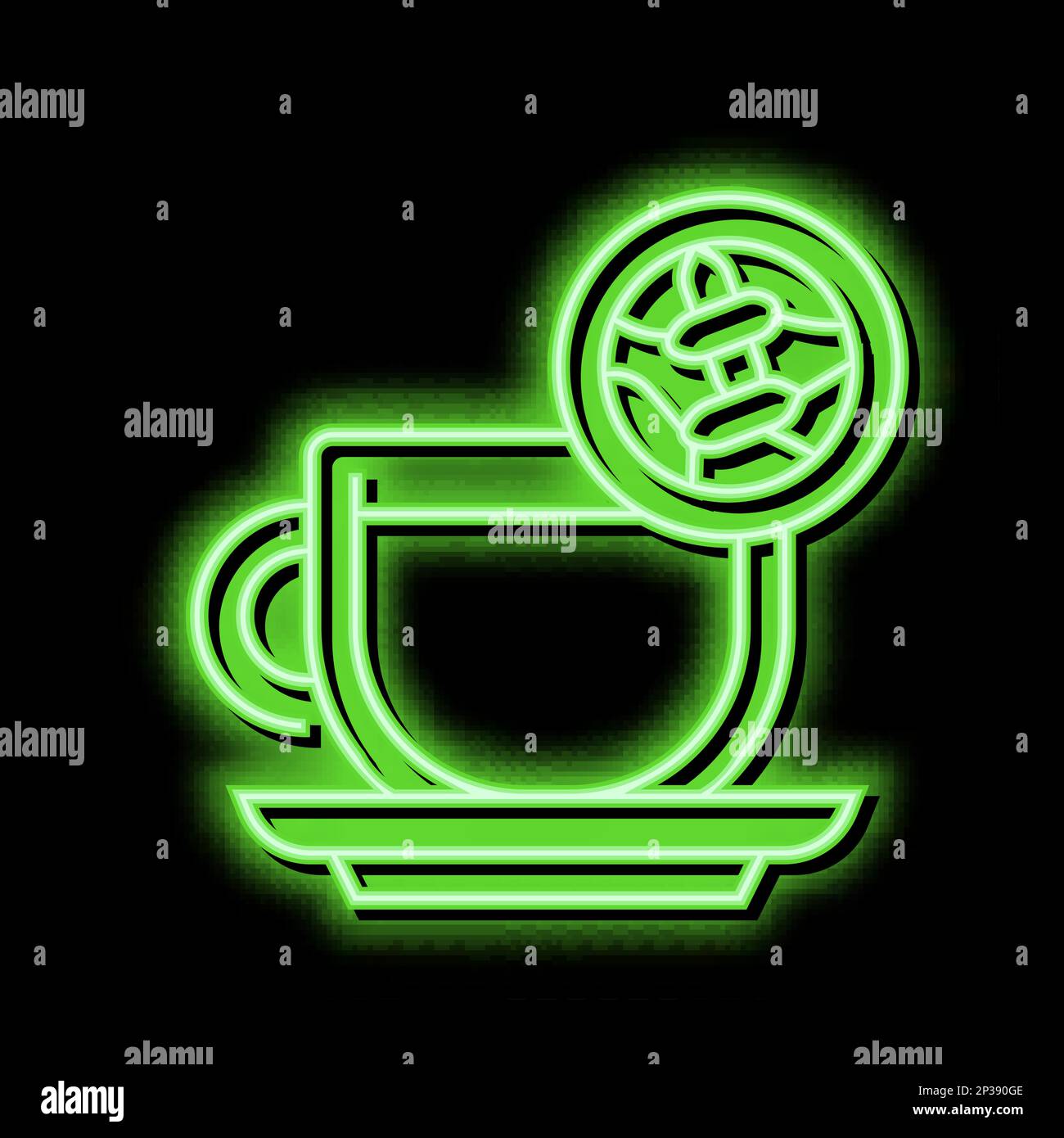 white tea neon glow icon illustration Stock Vector