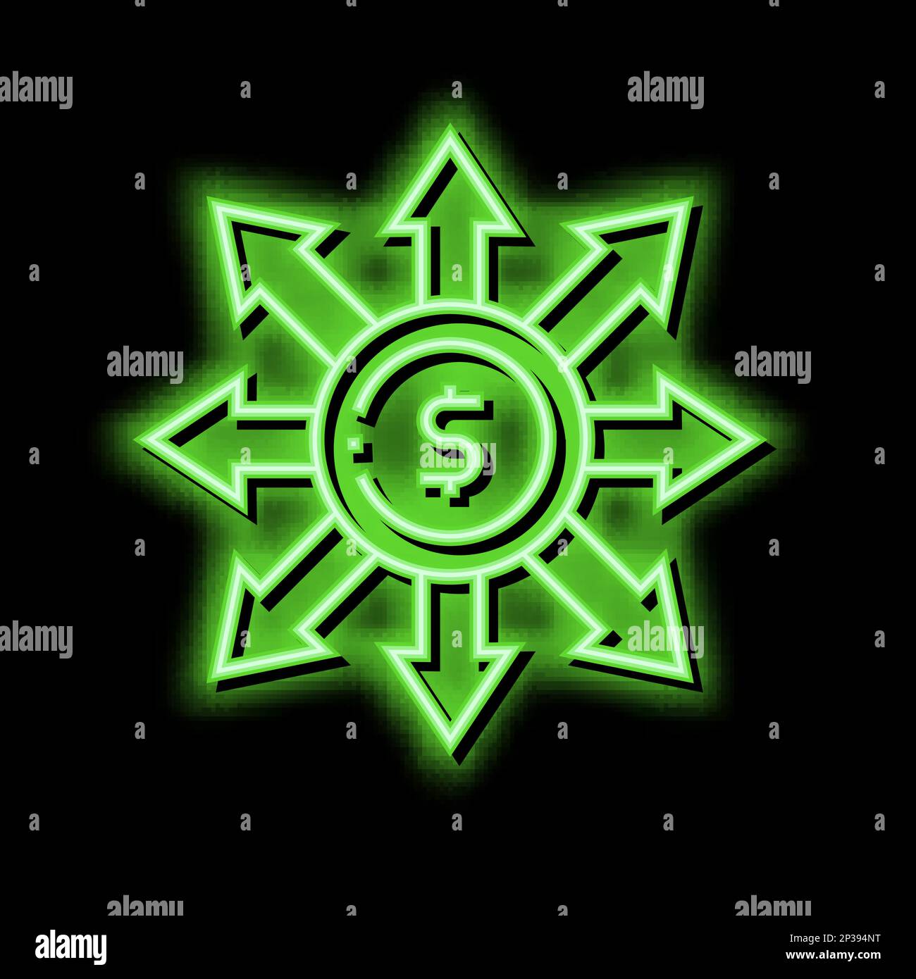 income money neon glow icon illustration Stock Vector Image & Art - Alamy
