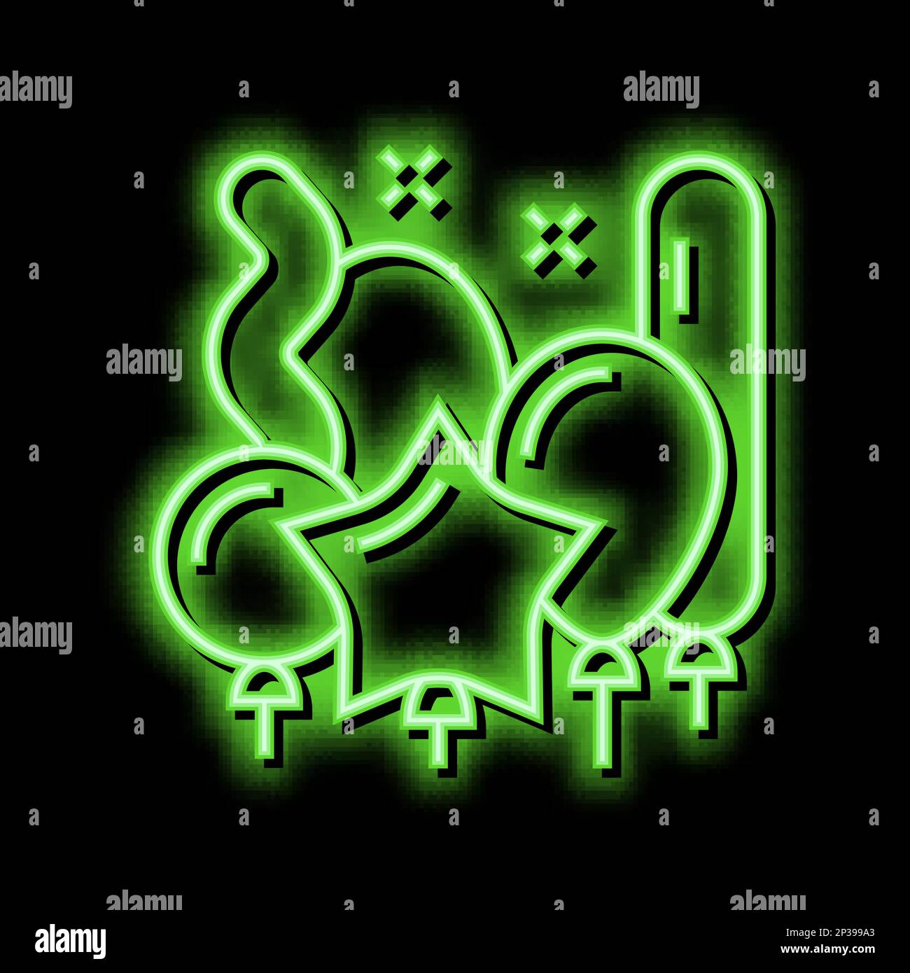 shapes balloons neon glow icon illustration Stock Vector Image & Art ...