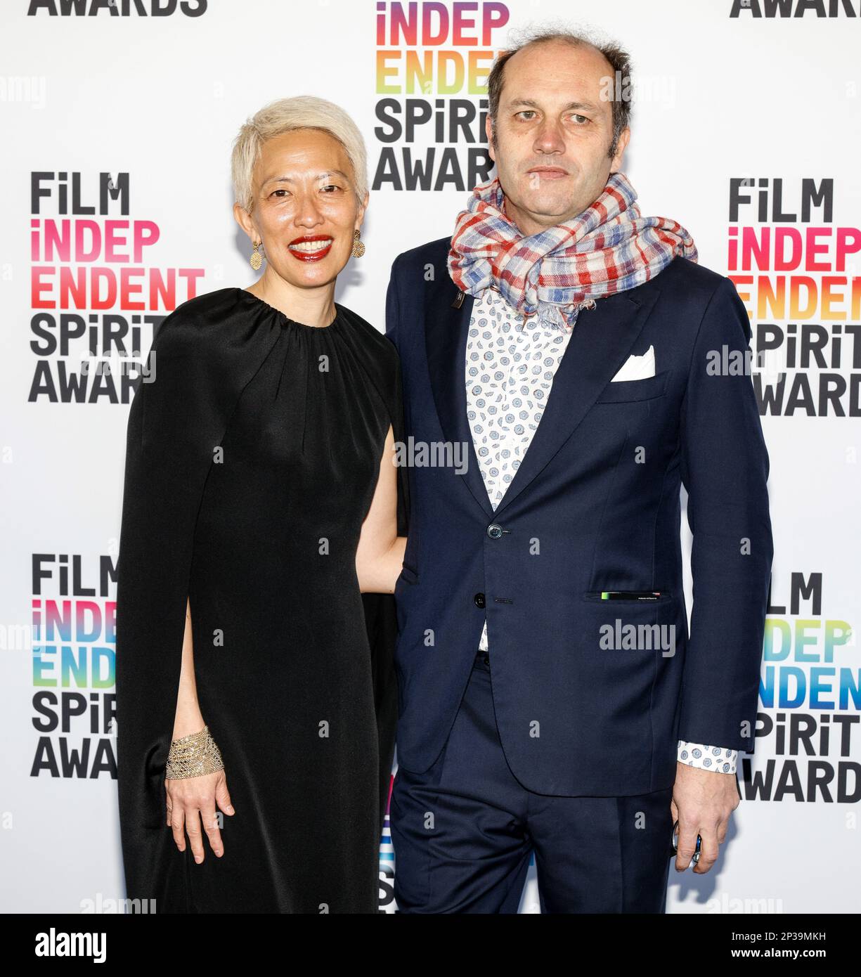 Santa Monica, California - March 04, 2023: Theresa Park and Francesco Melzi d’Eril attend the 2023 Film Independent Spirit Awards Credit: Ovidiu Hrubaru/Alamy Live News Stock Photo