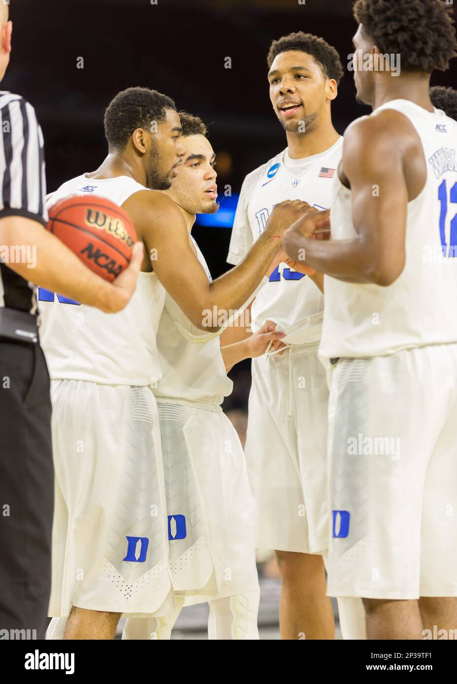 March 27, 2015 Duke Blue Devils players during the NCAA Men's Div 1 Men's Championship Sweet
