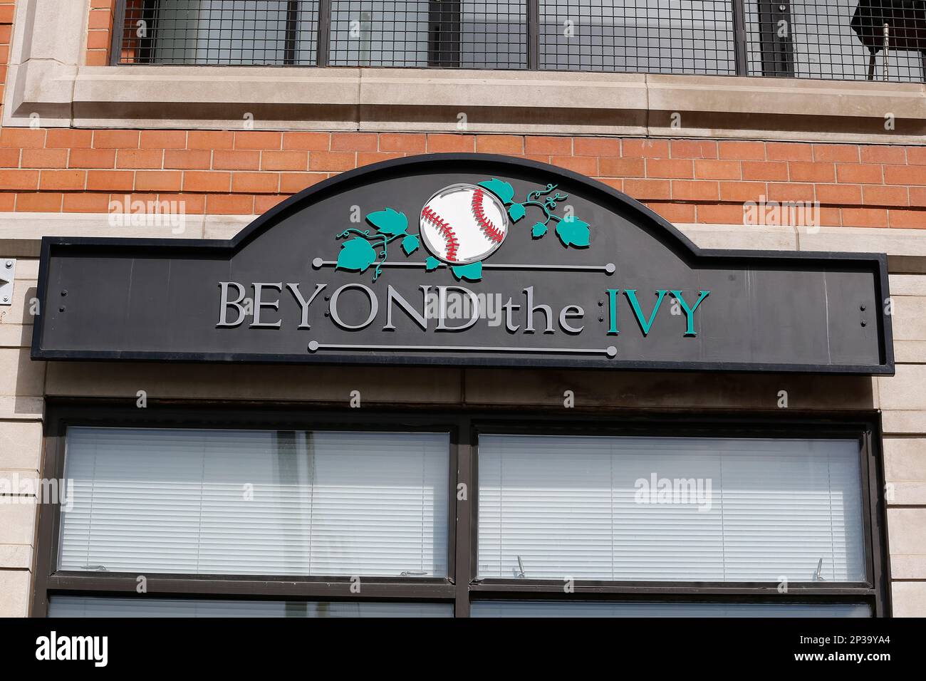 A general view of the exterior of Wrigley Field, home of the Chicago