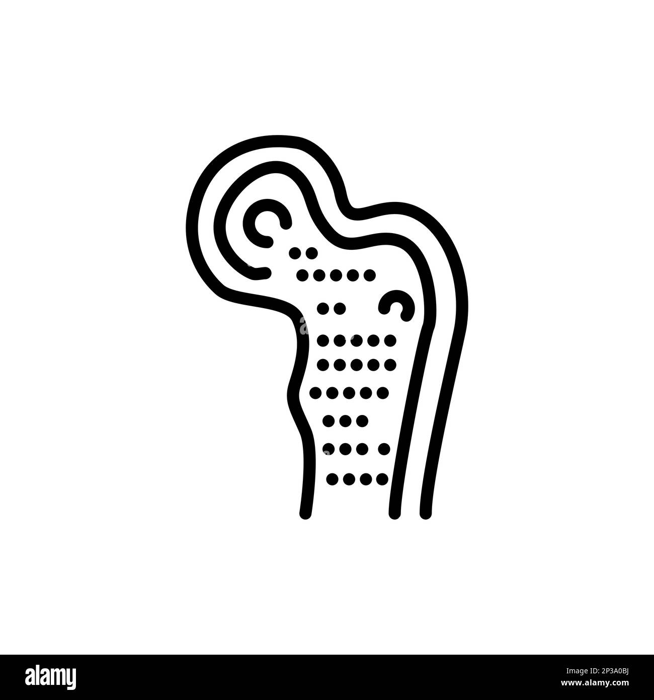 Osteoarthritis black line icon. Rheumatology. Pictogram for web page