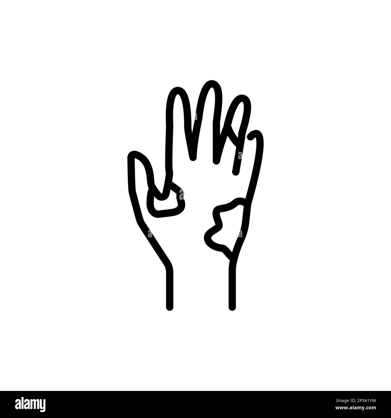 Scleroderma black line icon. Pictogram for web page Stock Vector Image ...