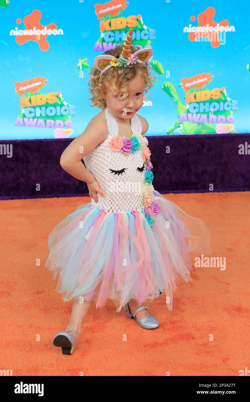 March 4, 2023, Los Angeles, California, USA: LOS ANGELES, CA - MAR 4, 2023: August Michael Peterson at the Nickelodeon 2023 Kids Choice Awards at Microsoft Theater. (Credit Image: © Nina Prommer/ZUMA Press Wire) EDITORIAL USAGE ONLY! Not for Commercial USAGE! Stock Photo