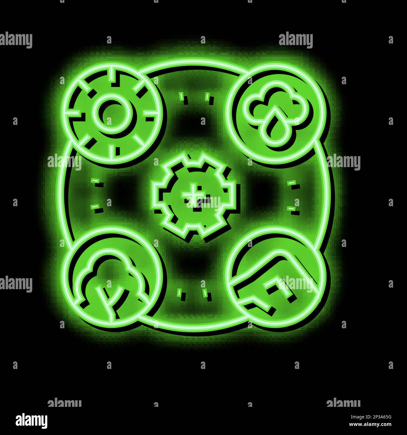 planet ecosystem neon glow icon illustration Stock Vector Image & Art ...