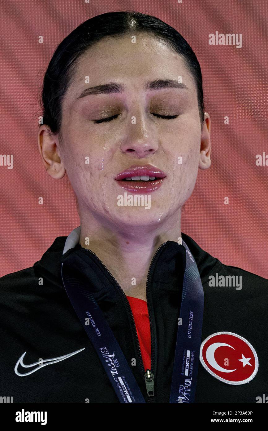 ISTANBUL Gold for Turkey. Tears for Turkey's Tugba Danismaz during