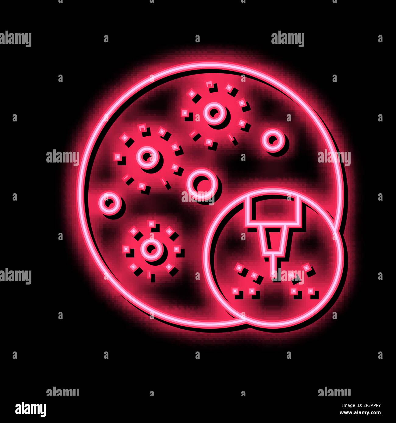 acne treatment laser neon glow icon illustration Stock Vector Image ...