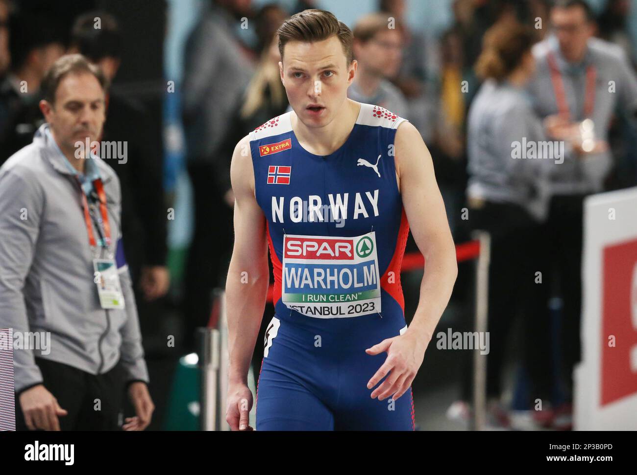 Karsten Warholm of Norway, 400m Men during the European Athletics