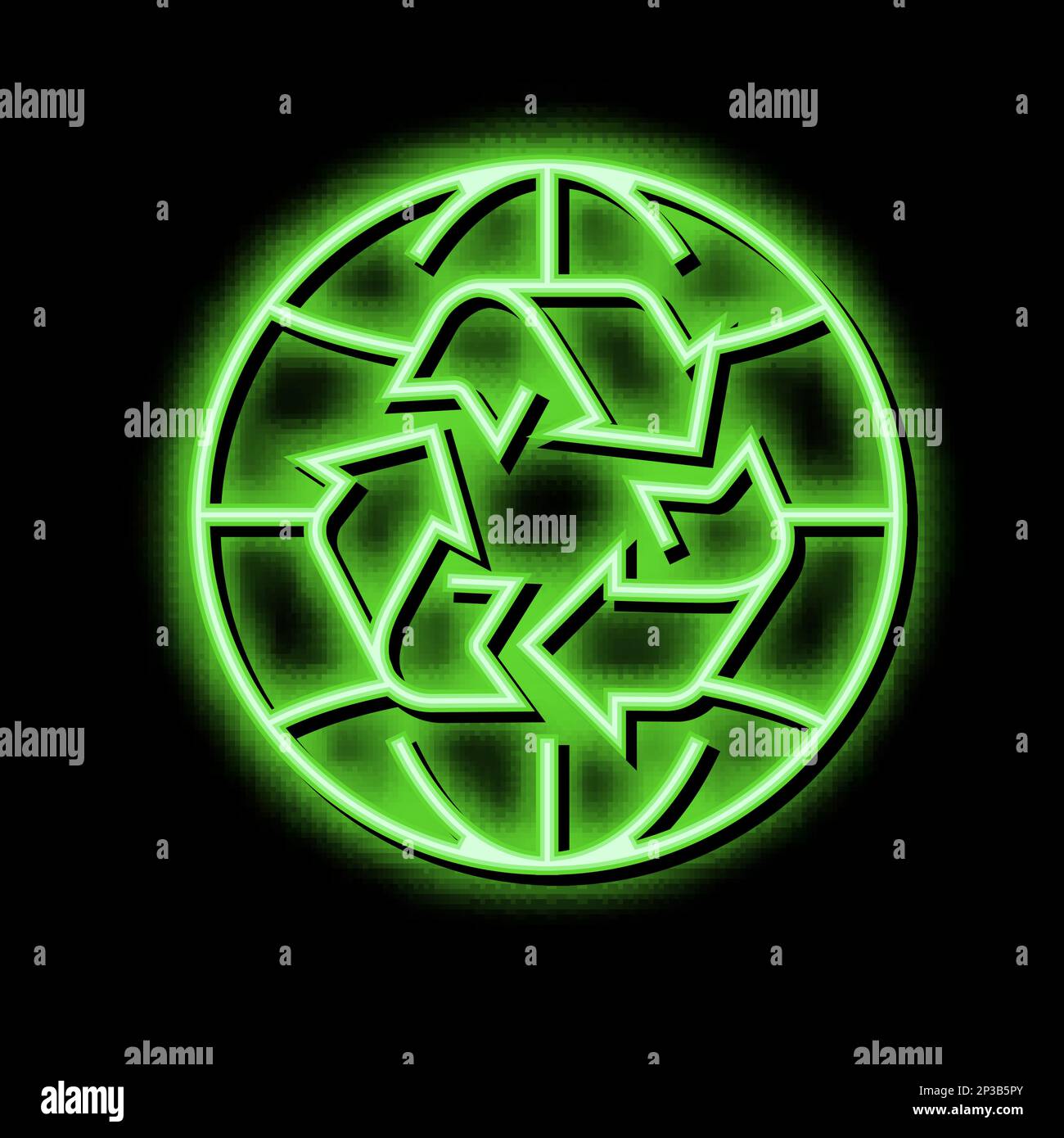 environment ecosystem neon glow icon illustration Stock Vector Image ...