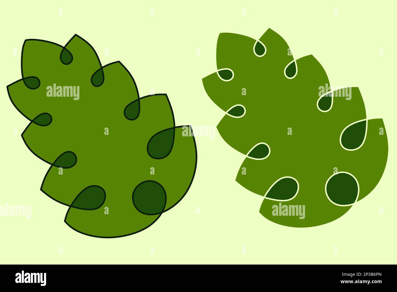 Set Green Leaves . Vector Illustration Stock Vector Image & Art - Alamy