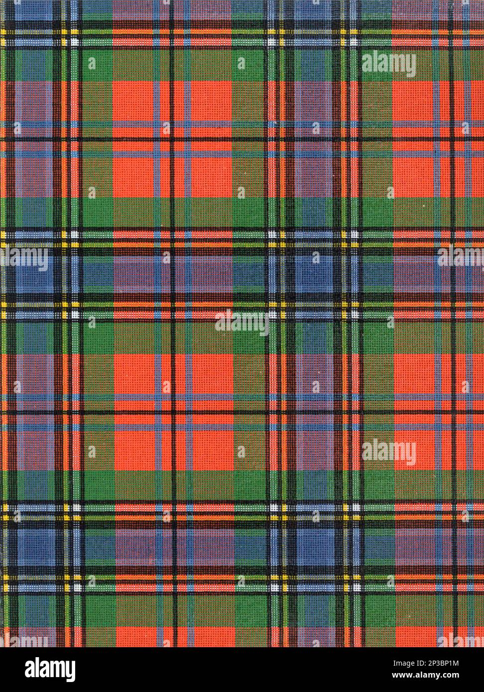 MacLean Clan Tartan in red and greenfrom the book ' A history of the Scottish Highlands, Highland clans and Highland regiments ' Volume 1 by Maclauchlan, Thomas, 1816-1886; Wilson, John, 1785-1854; Keltie, John Scott, Sir, 1840-1927 Publication date 1875 publisher Edinburgh ; London : A. Fullarton Stock Photo