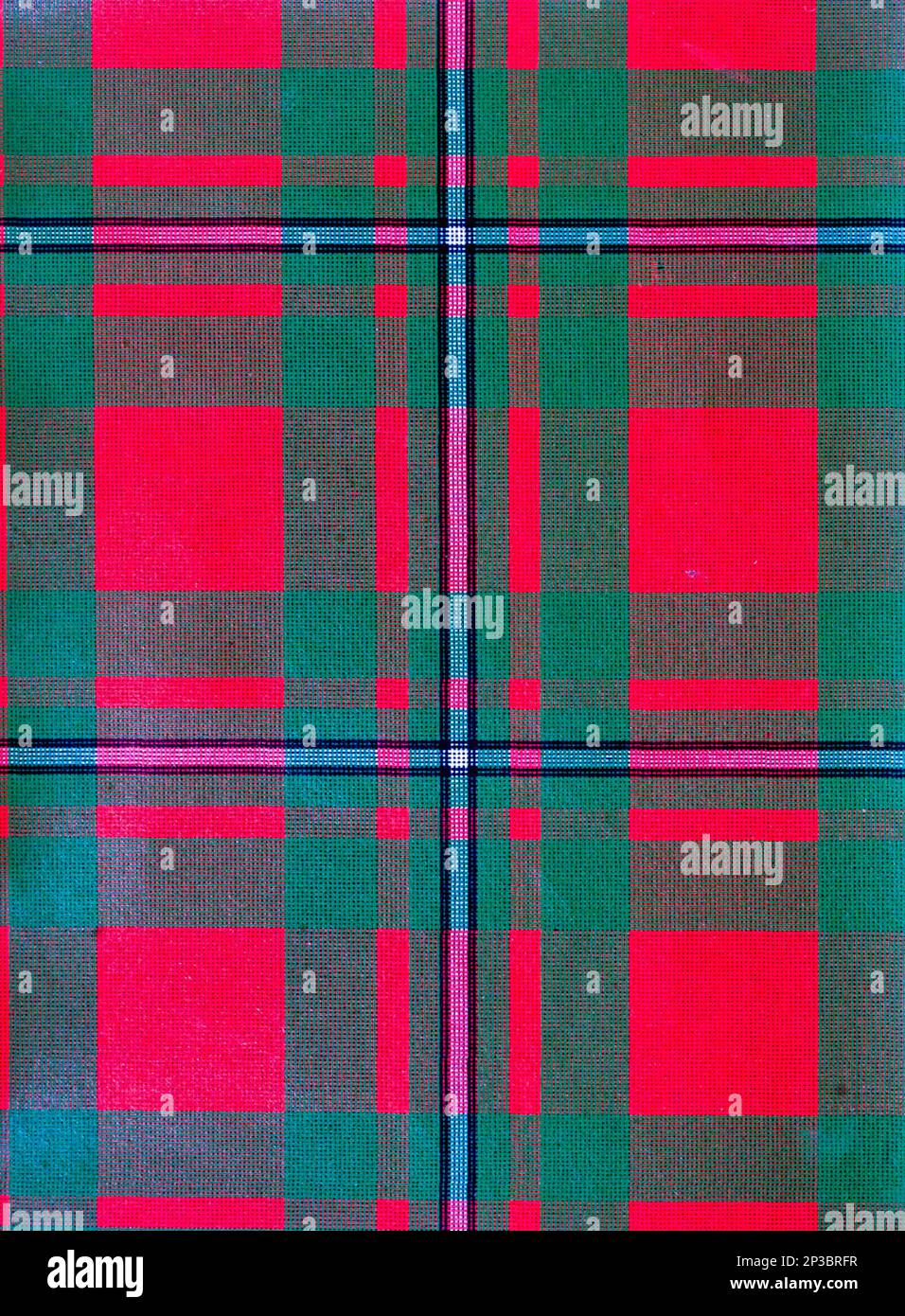 Red and green MacGregor Clan Tartan from the book ' A history of the Scottish Highlands, Highland clans and Highland regiments ' Volume 2 by Maclauchlan, Thomas, 1816-1886; Wilson, John, 1785-1854; Keltie, John Scott, Sir, 1840-1927 Publication date 1875 publisher Edinburgh ; London : A. Fullarton Stock Photo