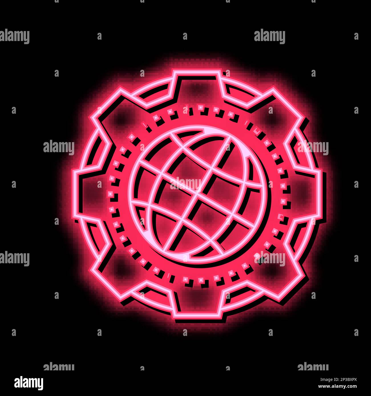 earth geology research neon glow icon illustration Stock Vector Image ...