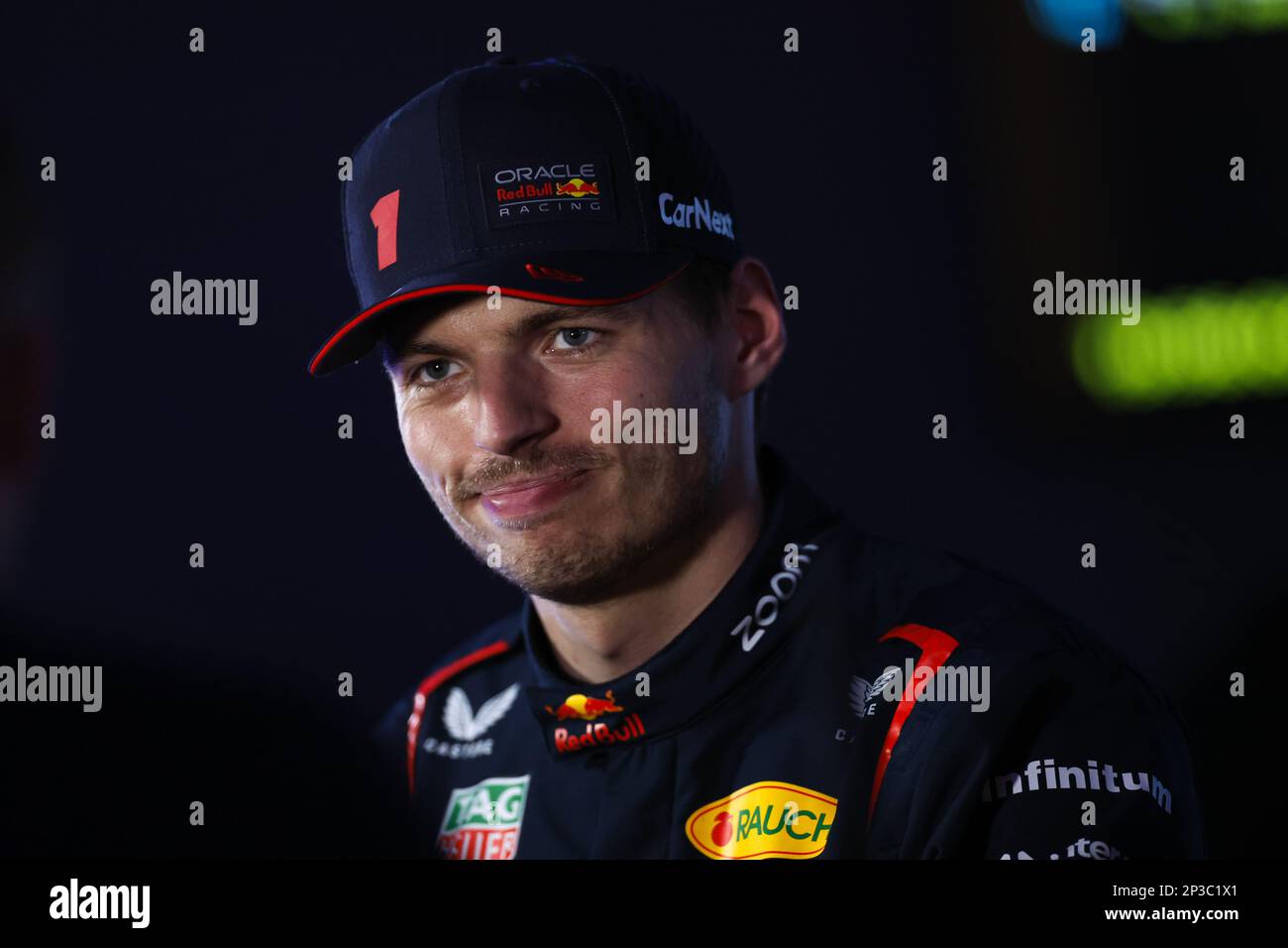 VERSTAPPEN Max (ned), Red Bull Racing RB19, portrait during the Formula 1 Gulf Air Bahrain Grand Prix 2023, 1st round of the 2023 FIA Formula One World Championship from March 3 to 5, 2023 on the Bahrain International Circuit, in Sakhir, Bahrain - Photo: DPPI/LiveMedia Stock Photo