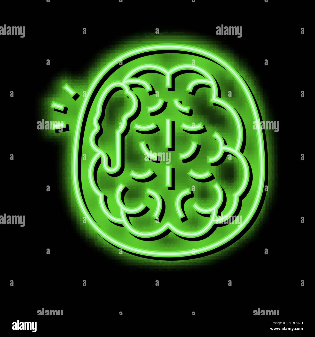 brain stroke neon glow icon illustration Stock Vector Image & Art - Alamy