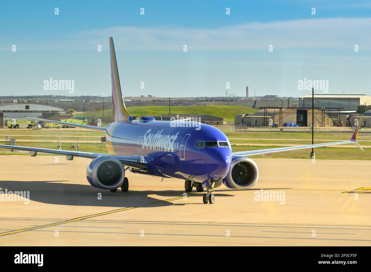 Austin, Texas February 2023 Southwest Airlines Boeing 737 passenger