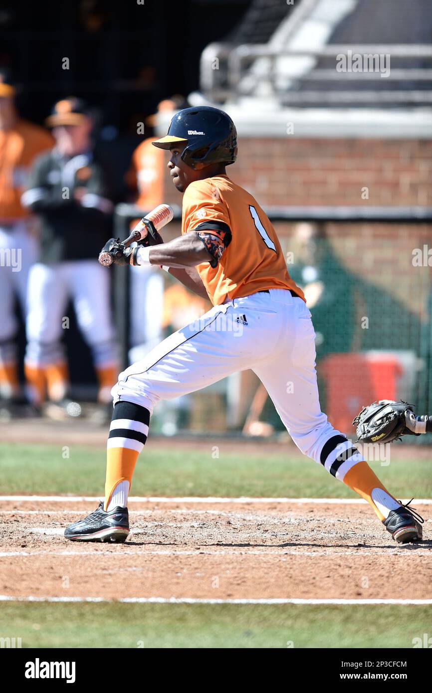 Tennessee Volunteers right fielder Brodie Leftridge 1 squares to