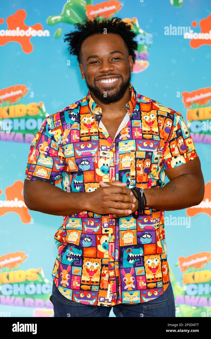 Xavier Woods arrives at Nickeodeon's Kids' Choice Awards 2023 at Microsoft Theatre Los Angeles, USA, on 04 March 2023. Stock Photo