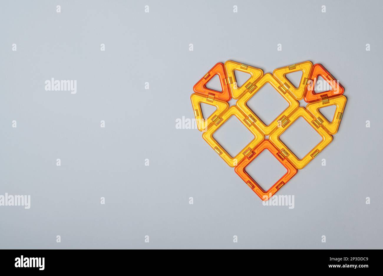 The figure of the heart from the details of the magnetic designer. Stock Photo