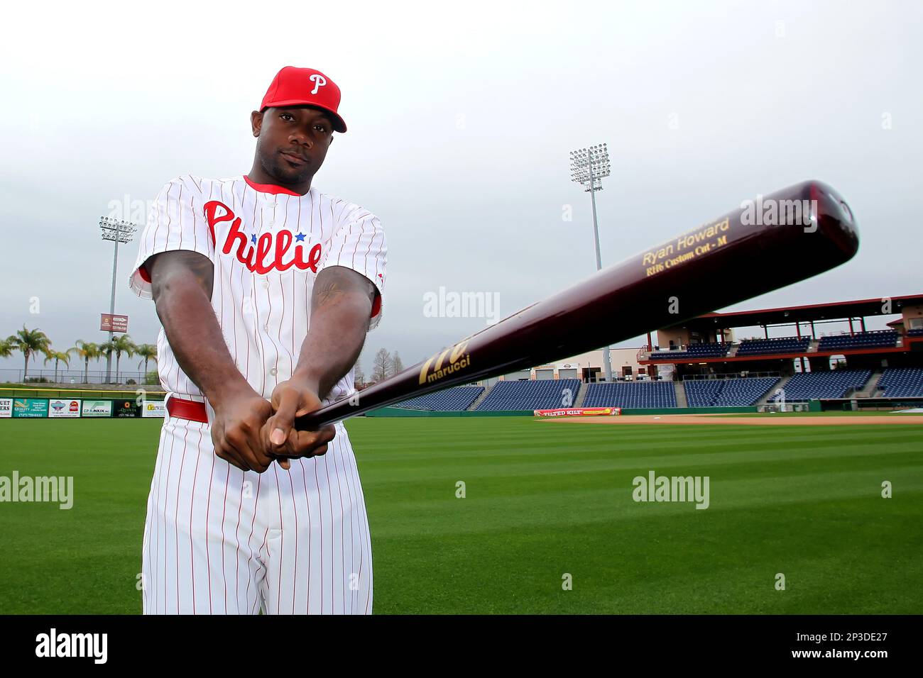 19 Feb 2015: Ryan Howard during the Phillies Photo Day workout at