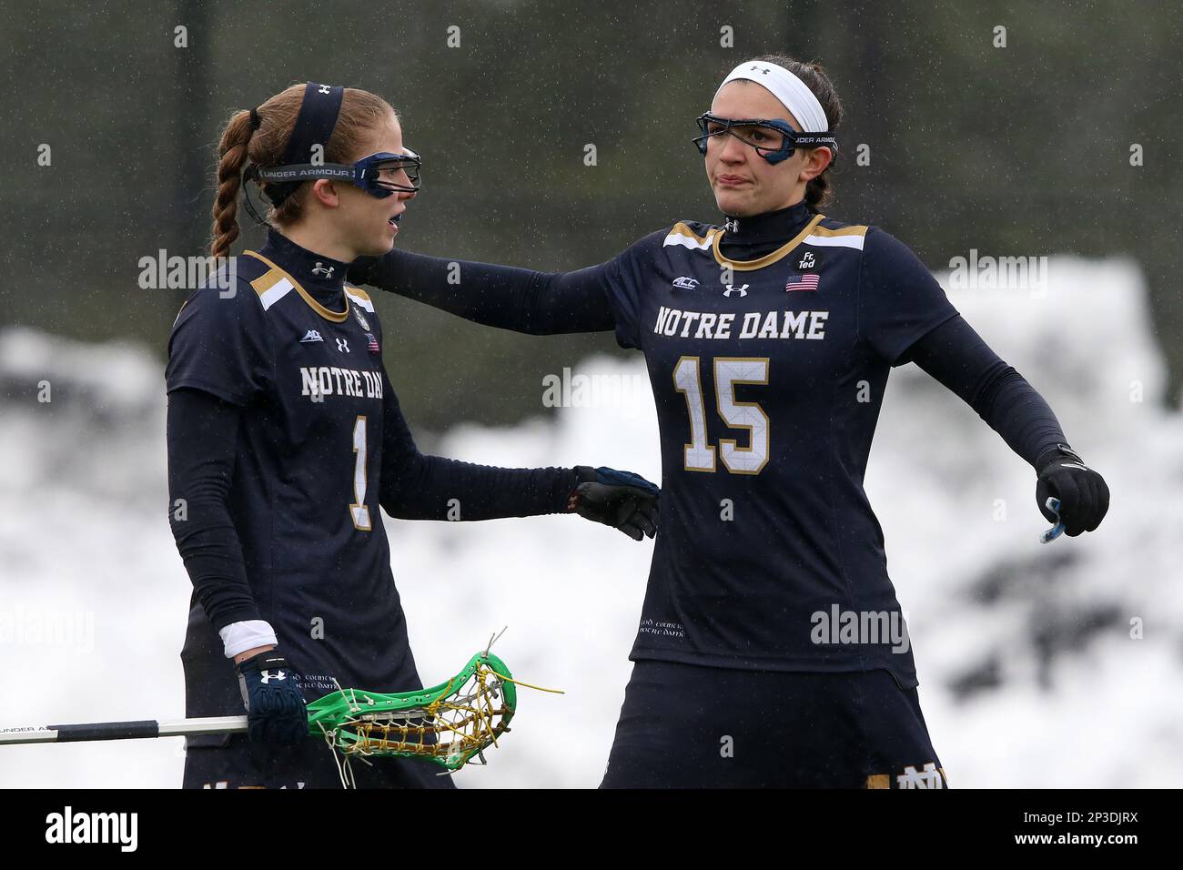 01 March 2015 Notre Dame's Cortney Fortunato (15) celebrates her goal