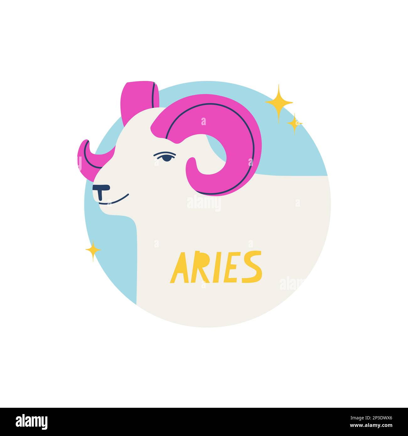 Aries zodiac sign. The first symbol of the horoscope. Astrological sign
