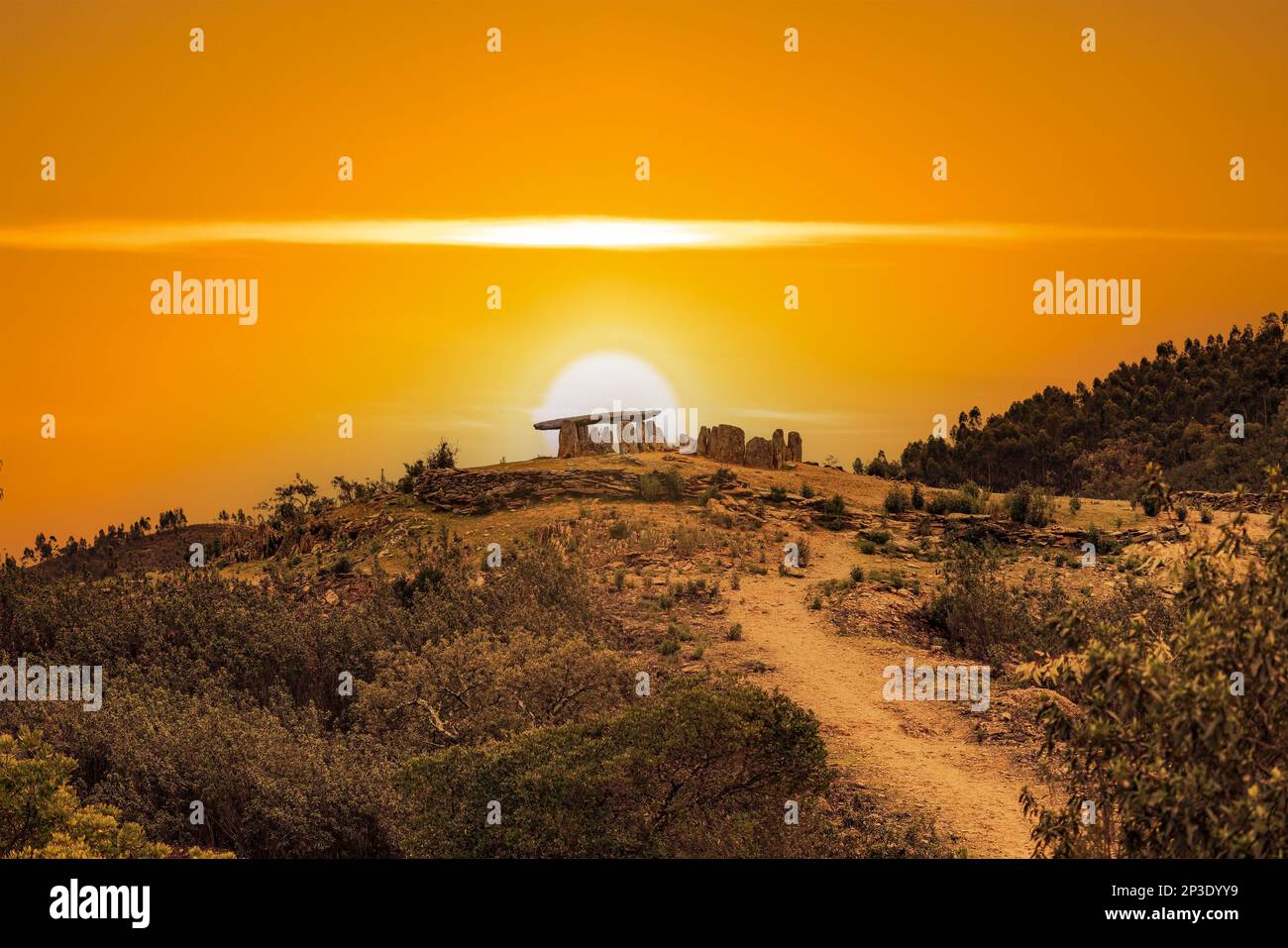 Dolmen number 1 of Megalithic formation of Dolmen de El Pozuelo at ...