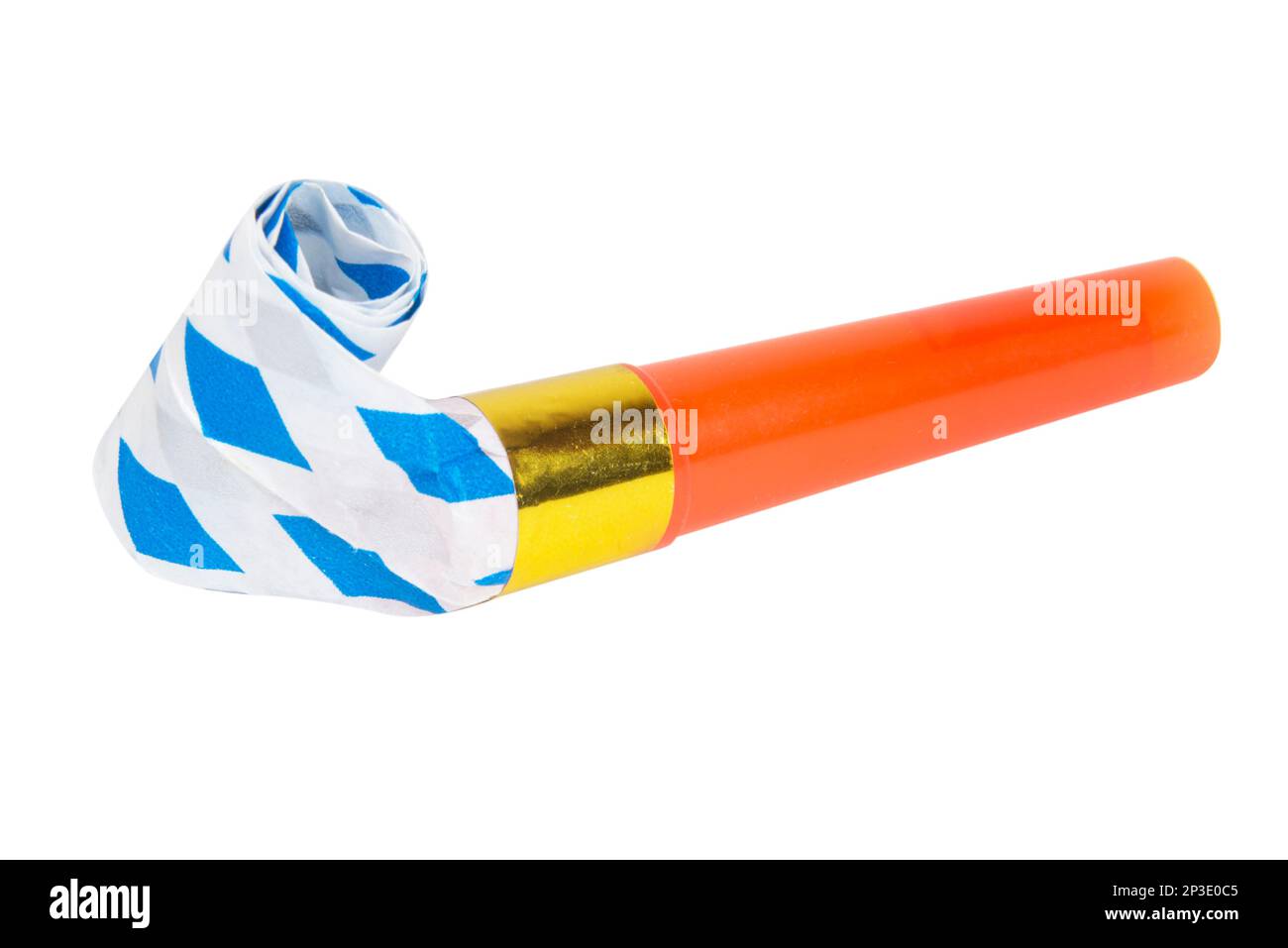 Party horn festive blowout noisemaker colorful isolated on the white