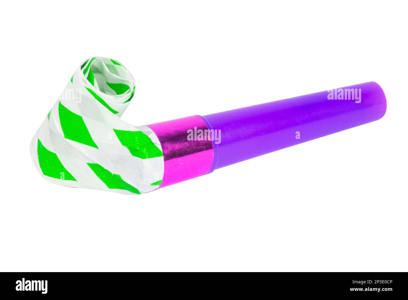 Party horn festive blowout noisemaker colorful isolated on the white