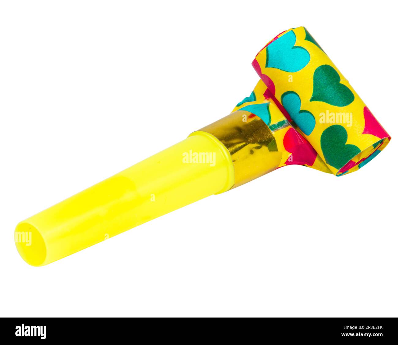 Party horn festive blowout noisemaker colorful isolated on the white
