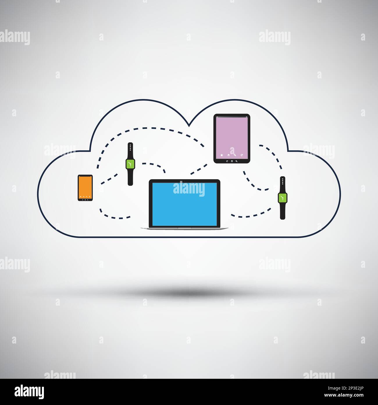 Cloud Computing Concept Design Stock Vector Image & Art - Alamy