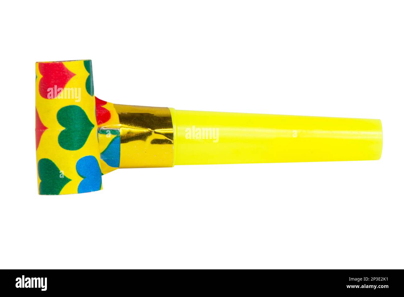 Party horn festive blowout noisemaker colorful isolated on the white