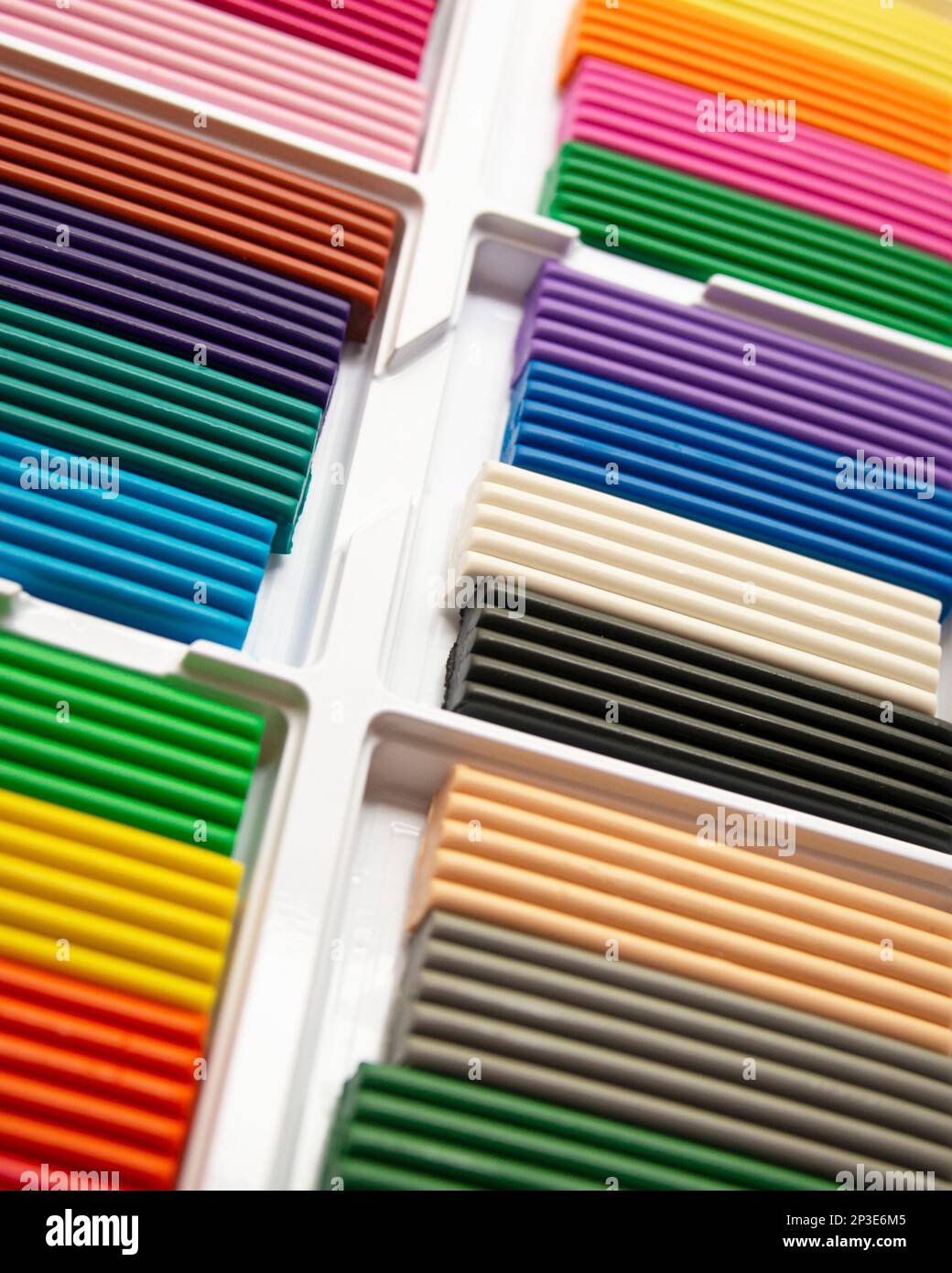 Multicolor plasticine for creativity modeling hobby children bright Stock Photo