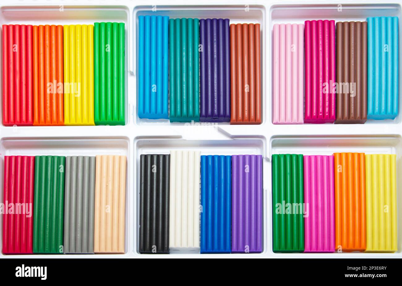 Multicolor plasticine for creativity modeling hobby children bright Stock Photo